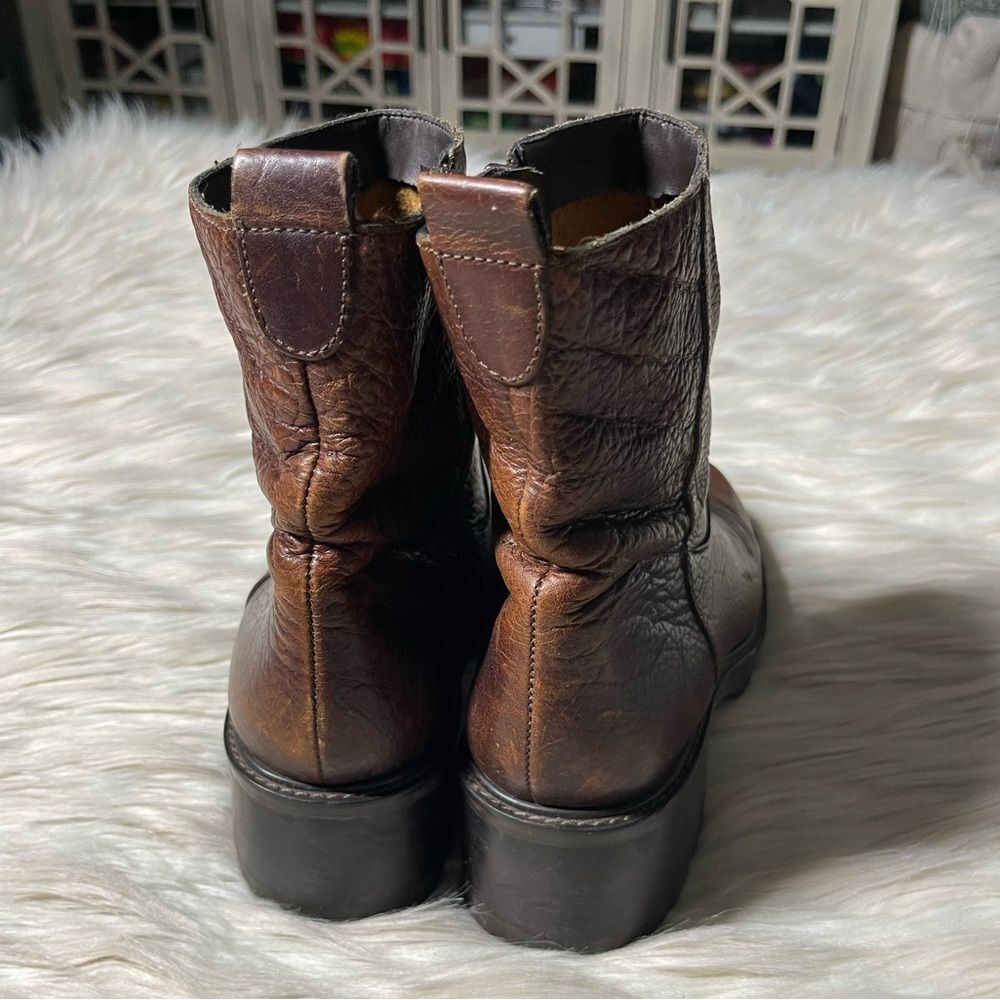 High Sierra 90's Chunky Heel Leather Boots in Brown | Size 7.5 - Picture 4 of 14